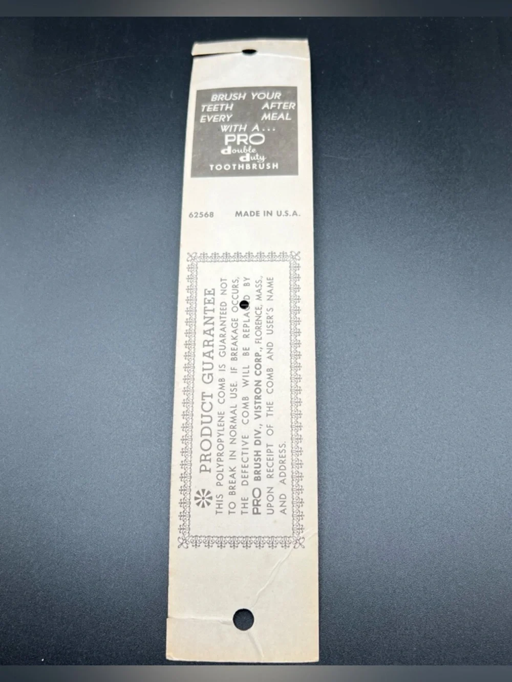 NOS Vintage Sealed Pro 1134 Unbreakable Comb 1960's 1970's